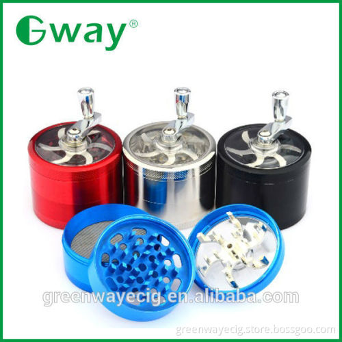 Aluminum 2.5 inch Large 4 layers Hand Crank Herb/Spices Grinder multi colors